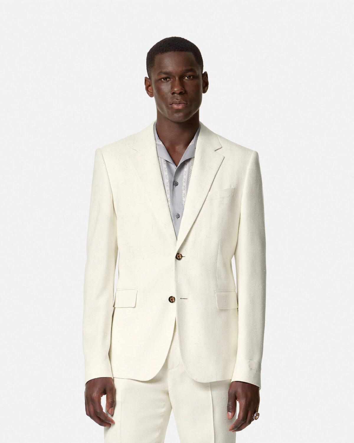 Barocco Sea Silk-Blend Malfilé Blazer - 4