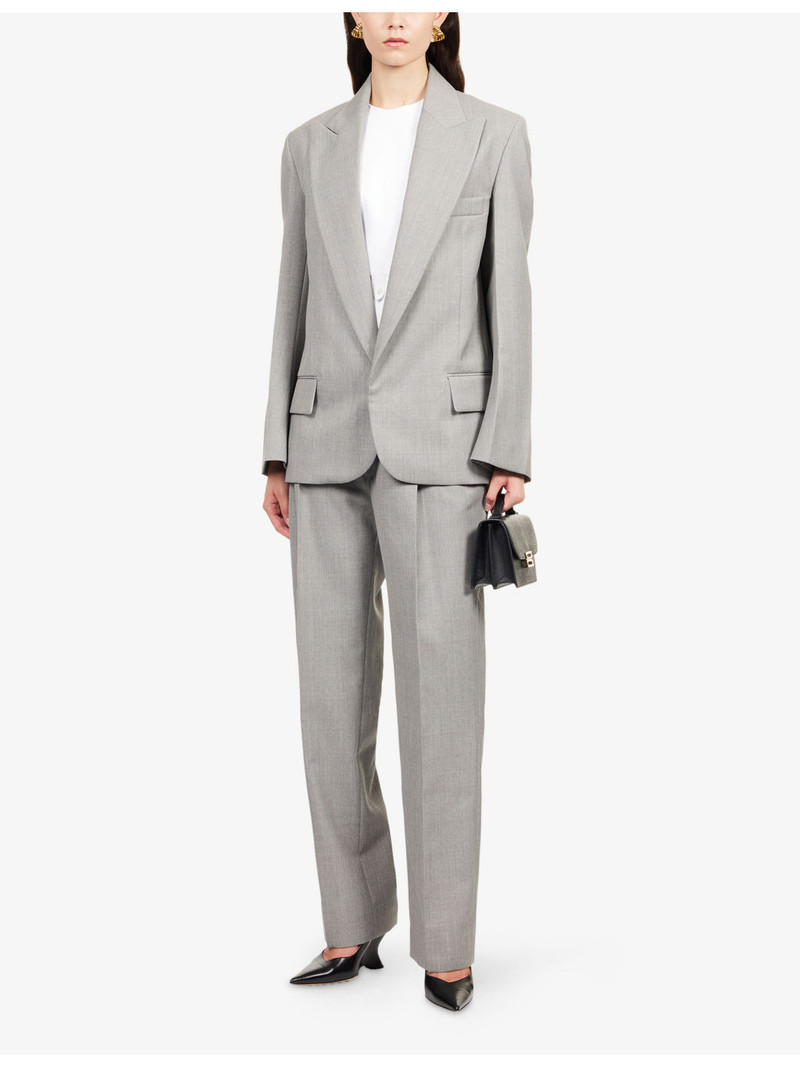 Victoria Beckham Pleated Straight-Leg Wool And Cashmere Trousers outlook