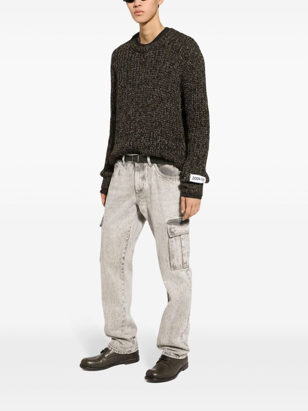 logo-plaque cargo jeans - 3