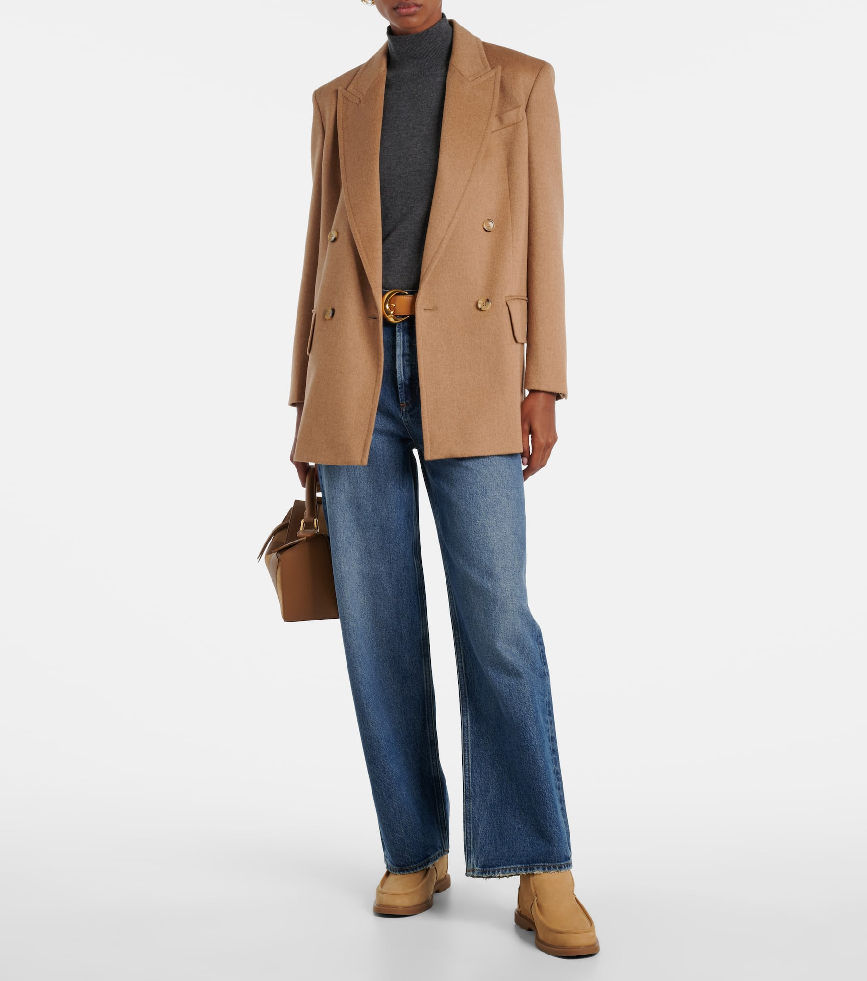 Shearling-lined suede ankle boots - 3