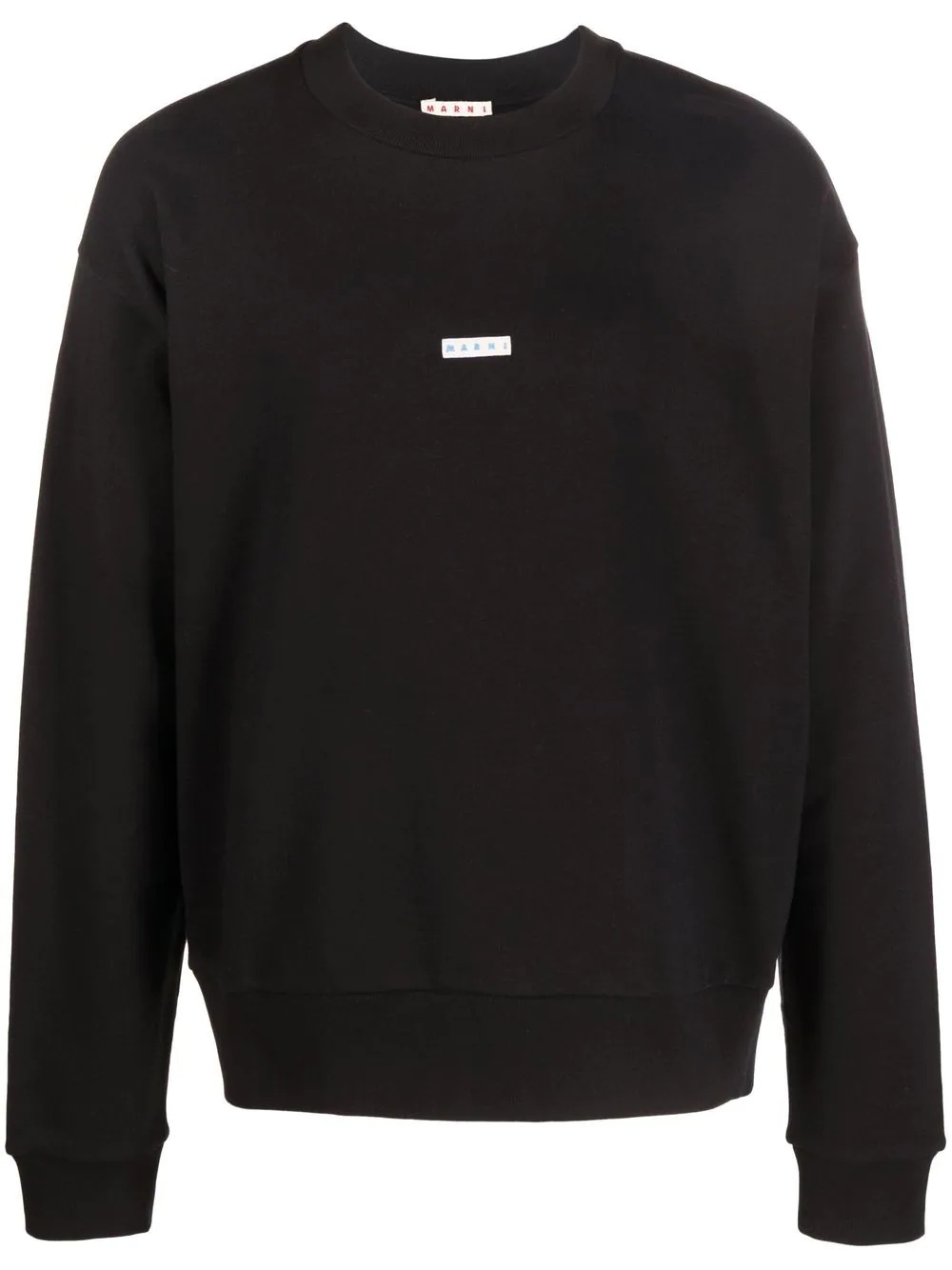 logo patch cotton sweatshirt - 1