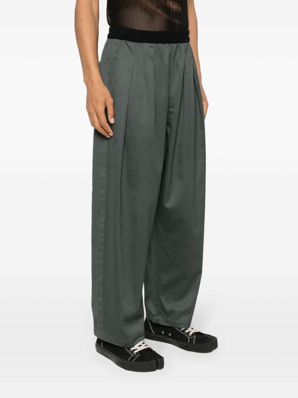twill loose-fit trousers - 3