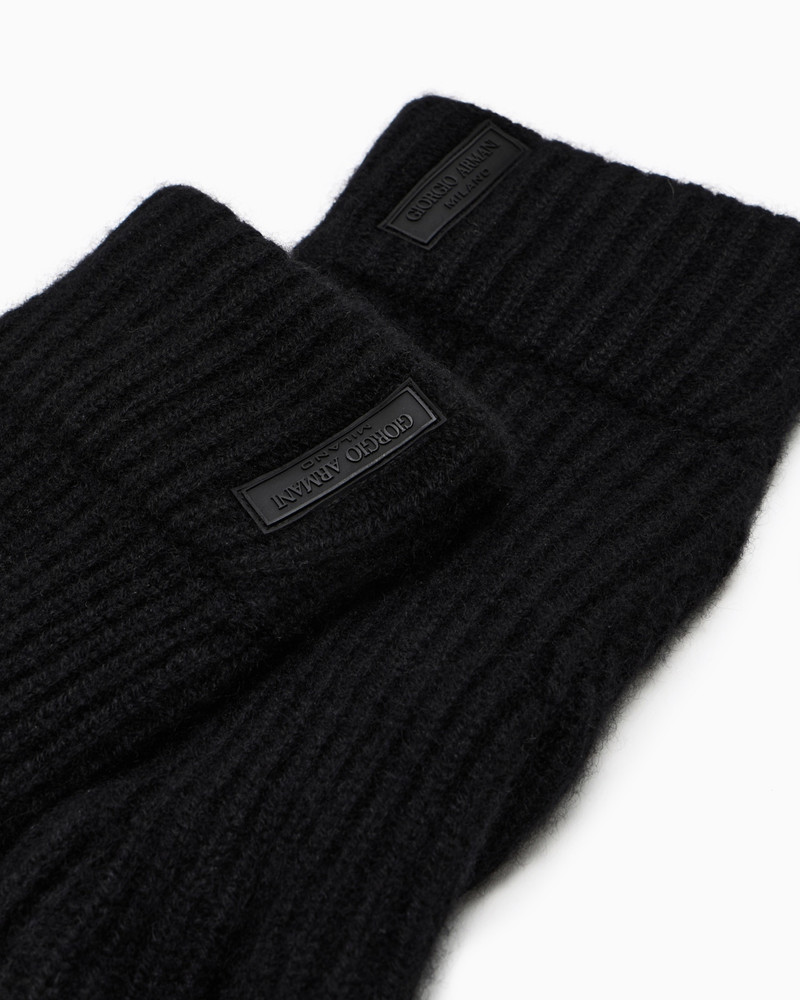 GIORGIO ARMANI Gloves in pure cashmere knit outlook