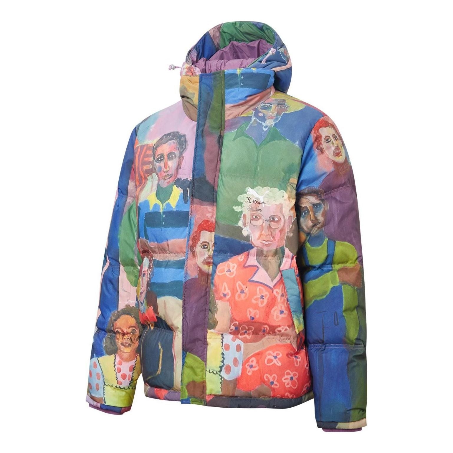 PUMA x Kidsuper Studio Printed Puffer Down Jacket 'Blue Red Green Purple' 531186-02 - 1