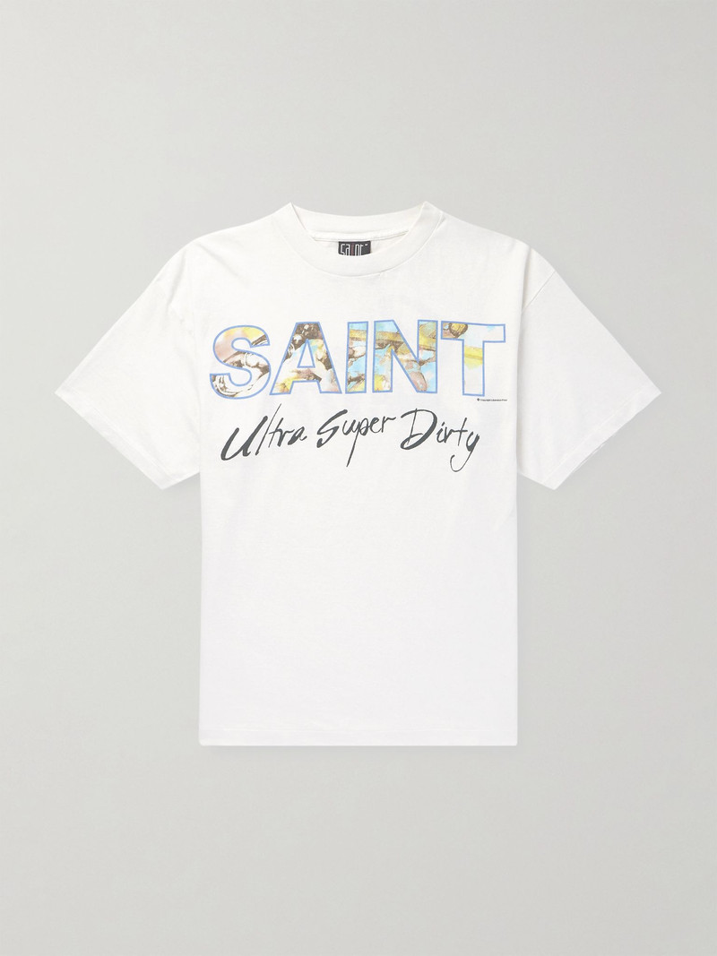 Printed Cotton-Jersey T-Shirt White 1