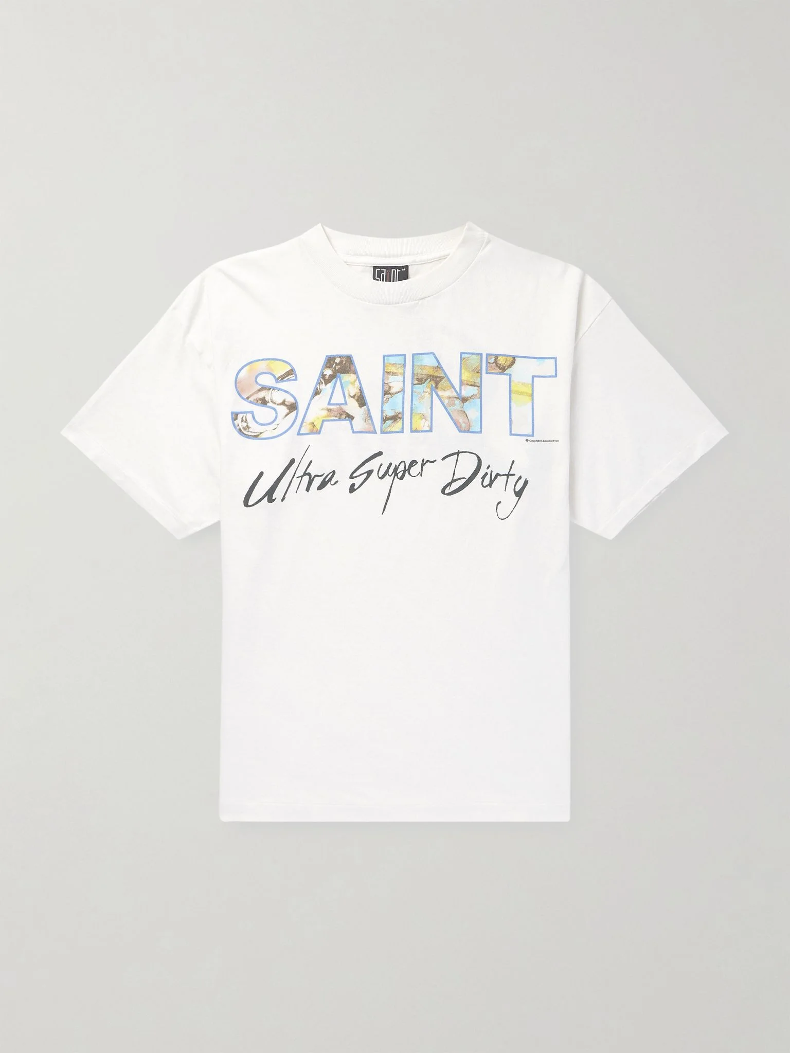 Printed Cotton-Jersey T-Shirt White - 1