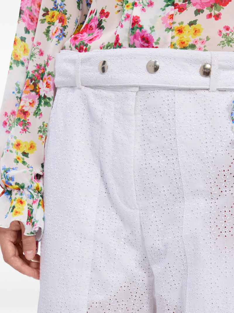 eyelet-embellishment trousers 5