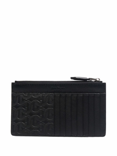 Salvatore Ferragamo embossed-monogram leather wallet outlook