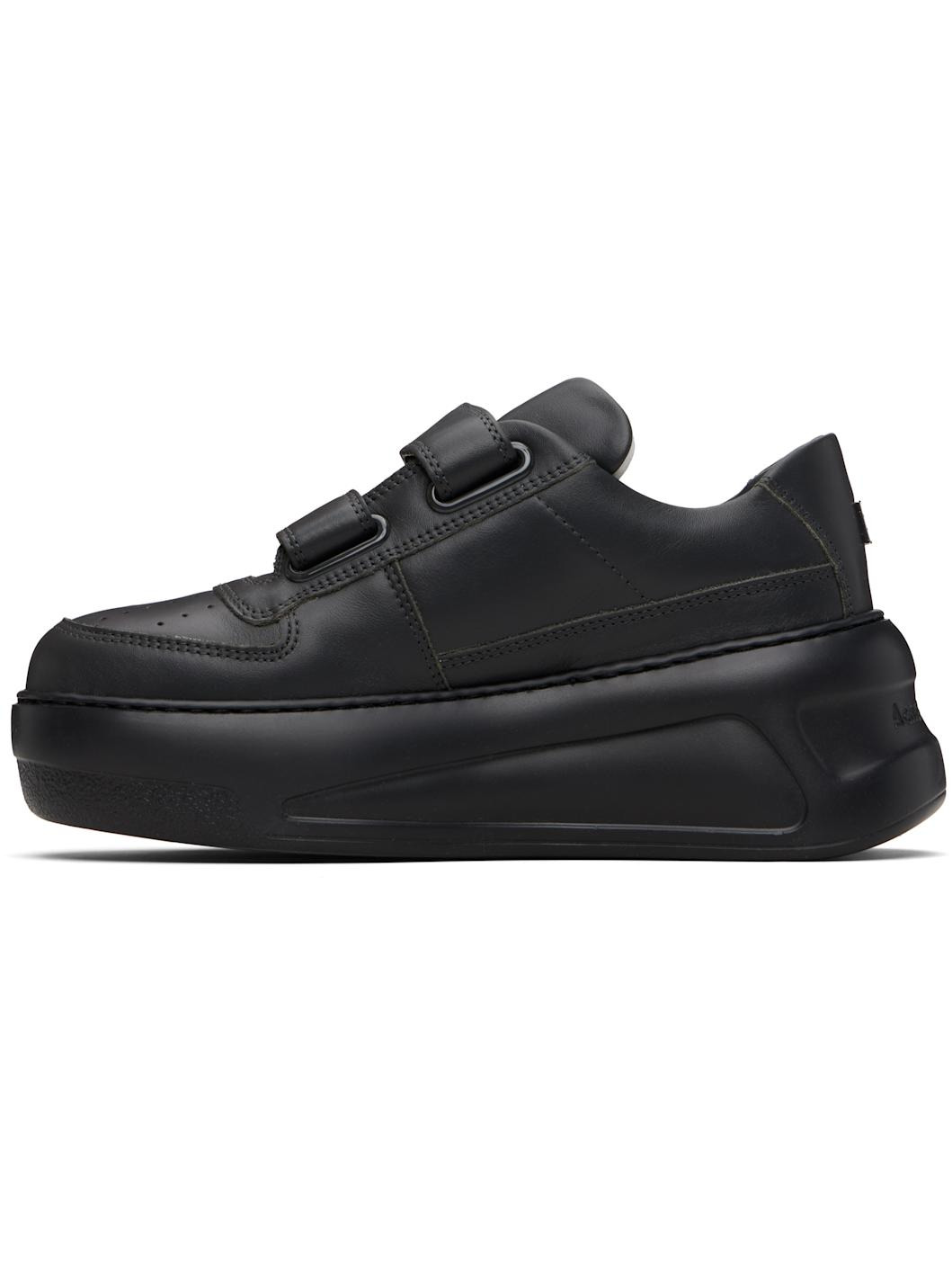 Gray Velcro Strap Platform Sneakers - 3