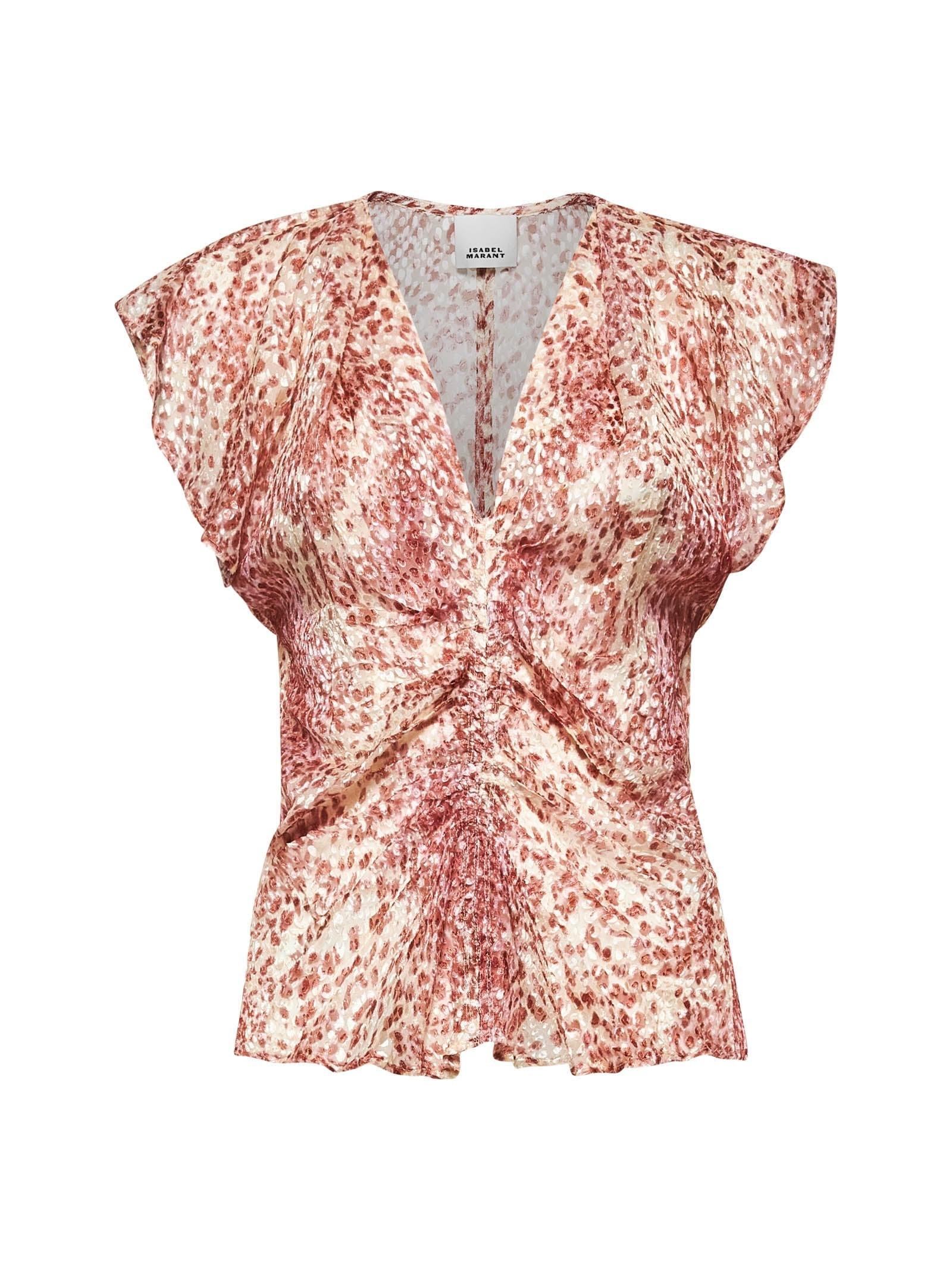 Isabel Marant Women Printed Burnout Velvet Lonea Top - 1