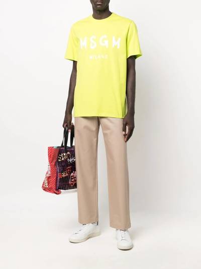 MSGM logo-print cotton T-shirt outlook