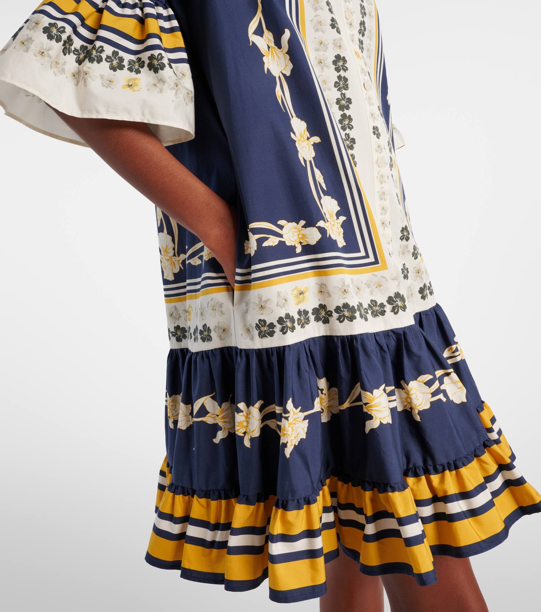 Choux printed cotton poplin shirt dress - 5