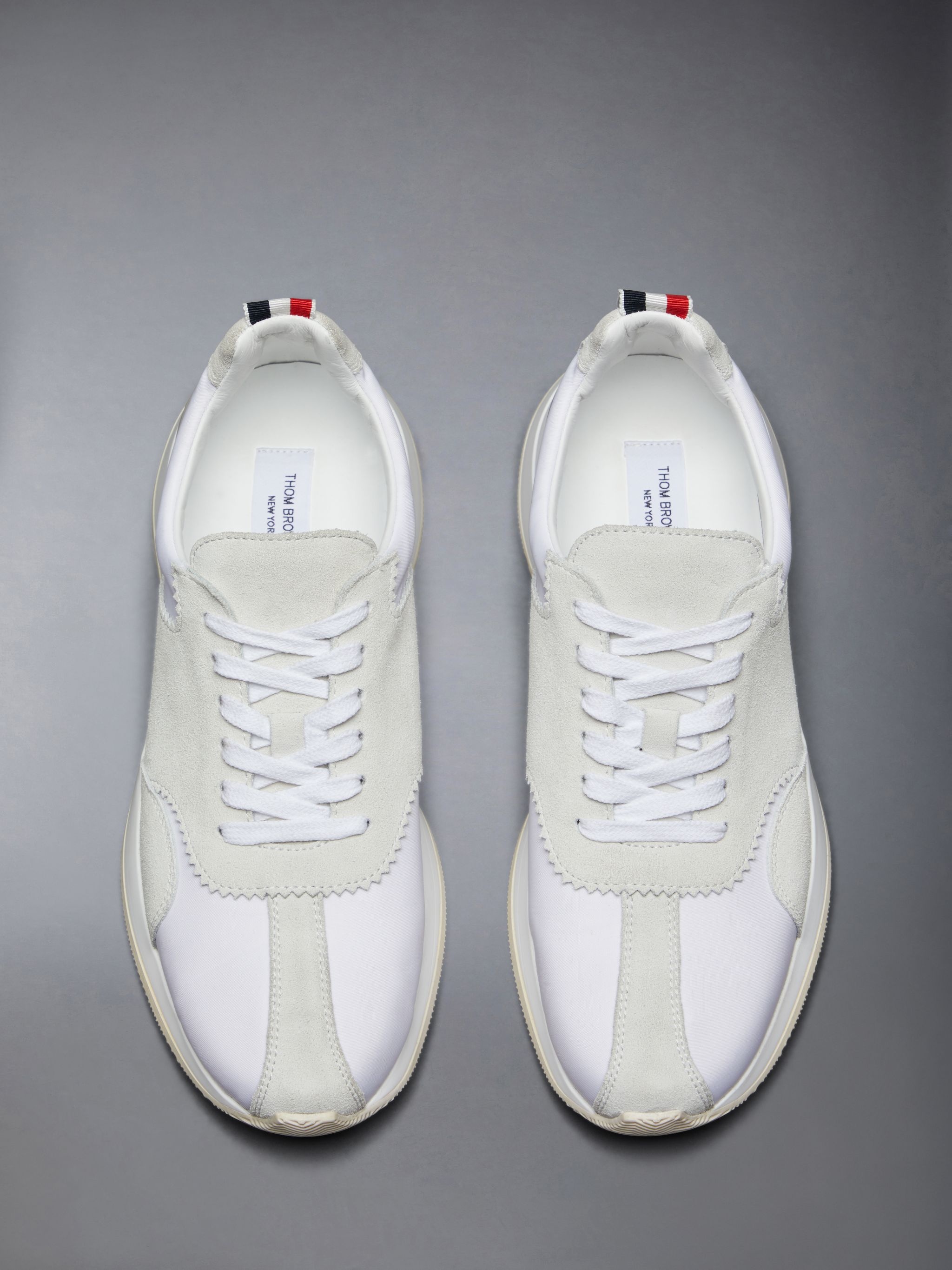 スニーカー *THOM BROWNE* Sprinter Tech Nylon Sneakers White MFE002BF048 Thom Browne Nylon Sprinter Sneaker | REVERSIBLE