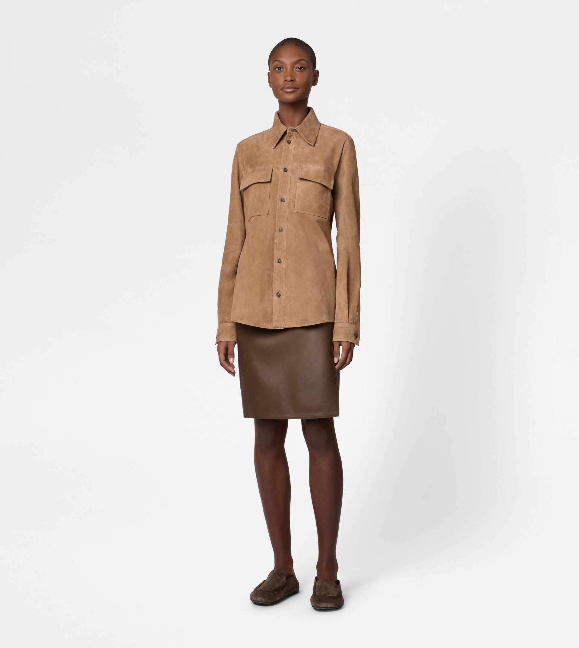 PASHMY SHIRT IN SUEDE - BEIGE - 2