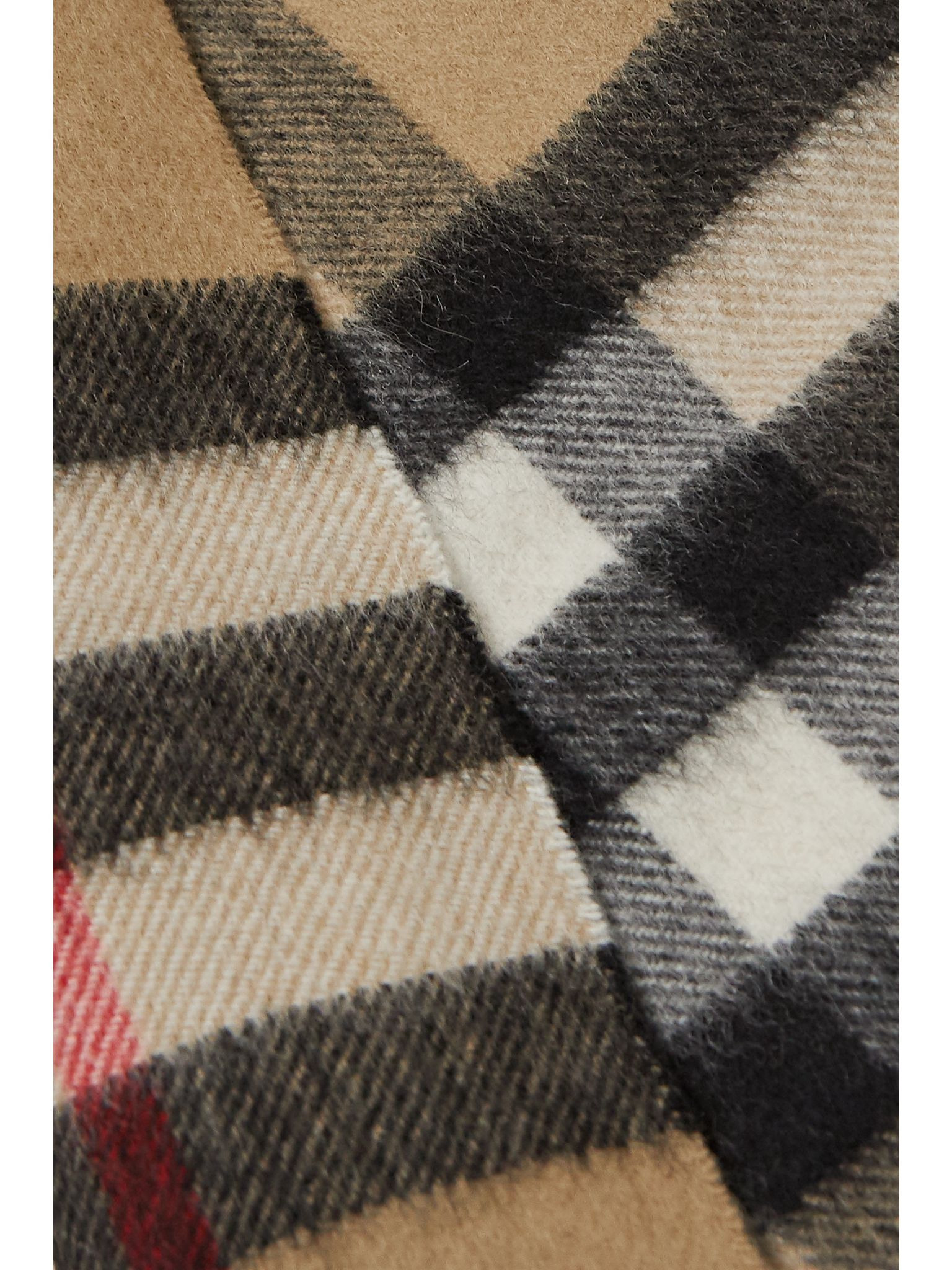 + NET SUSTAIN fringed checked cashmere scarf Brown - 3