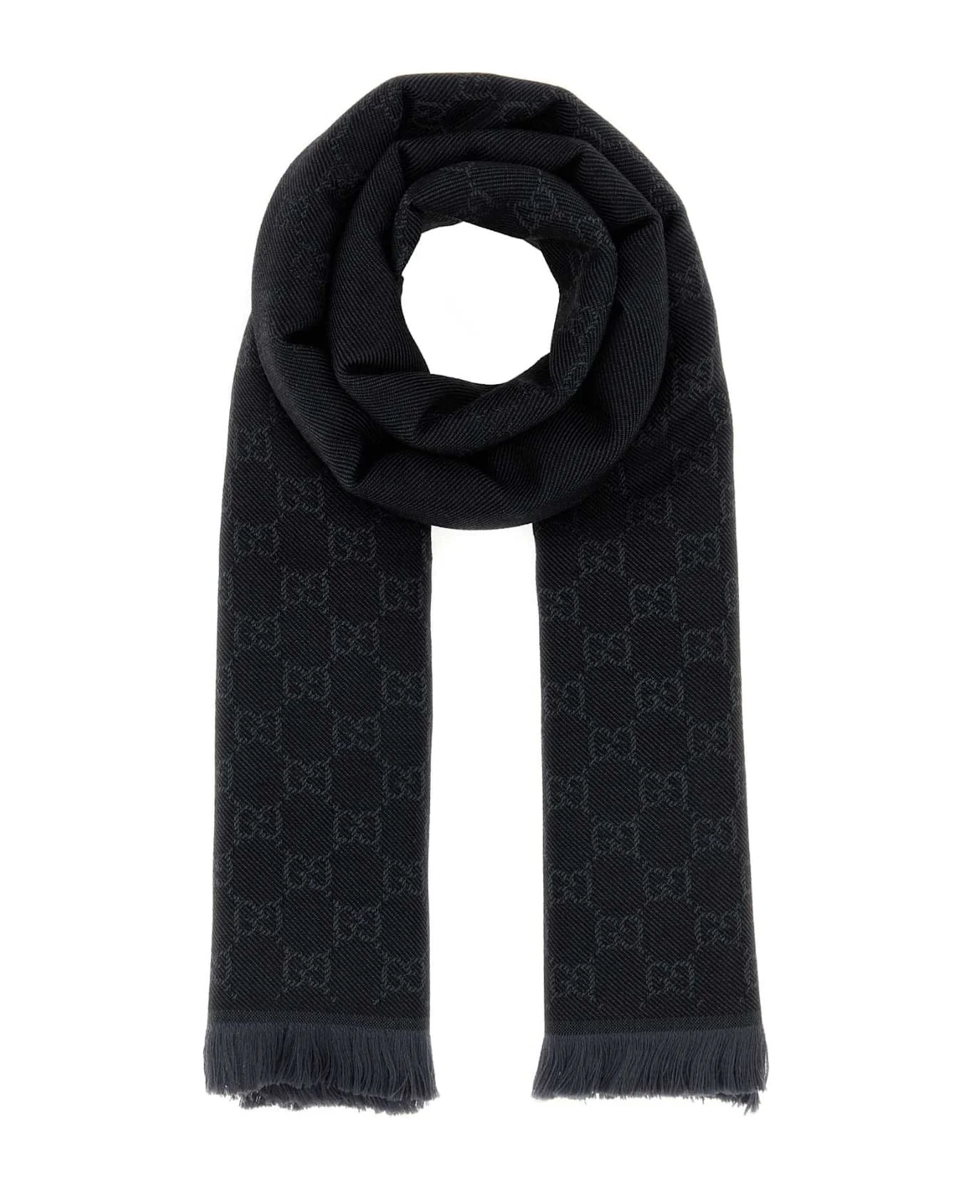 Embroidered Wool Scarf - 1