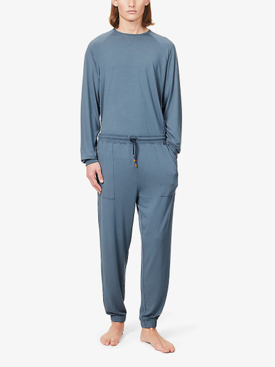 Paul Smith Drawstring-waistband tapered-leg regular-fit stretch-jersey jogging bottoms outlook