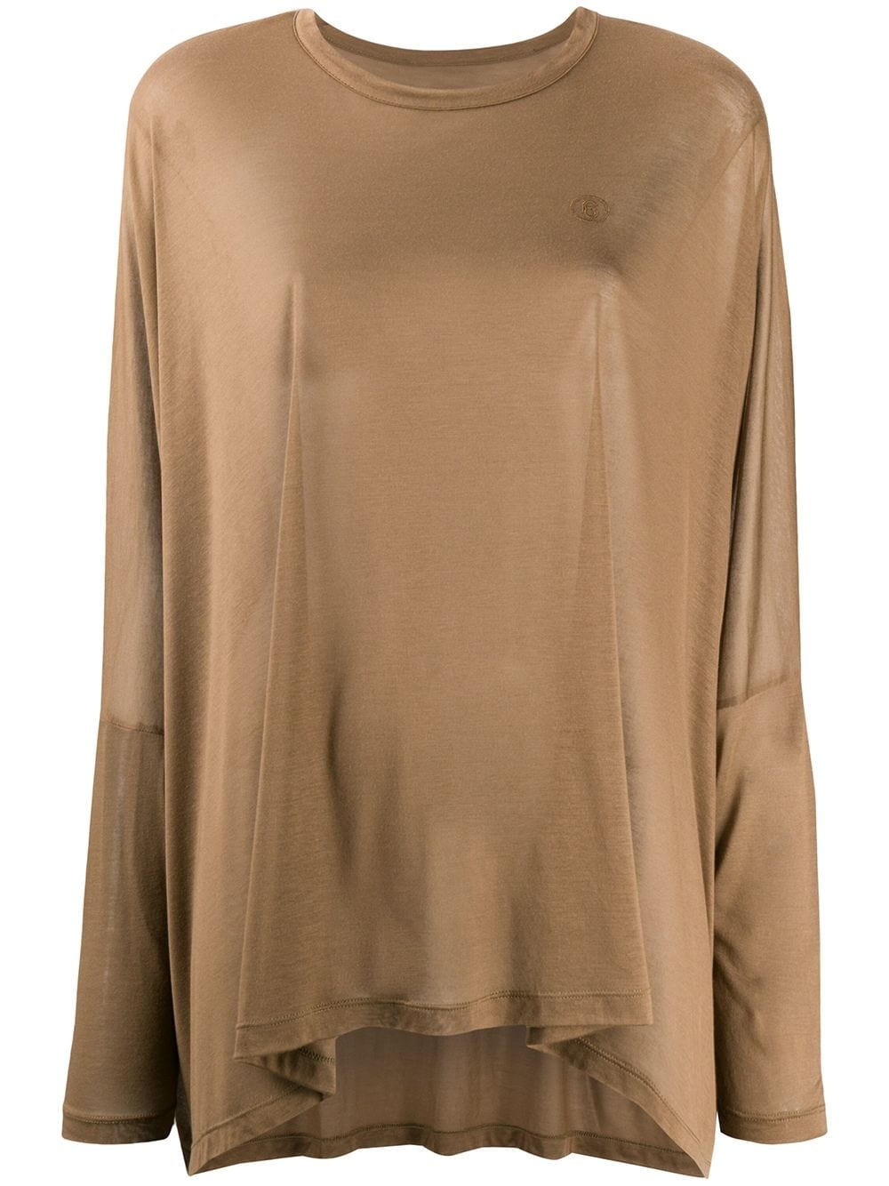 semi-sheer long sleeve T-shirt - 1