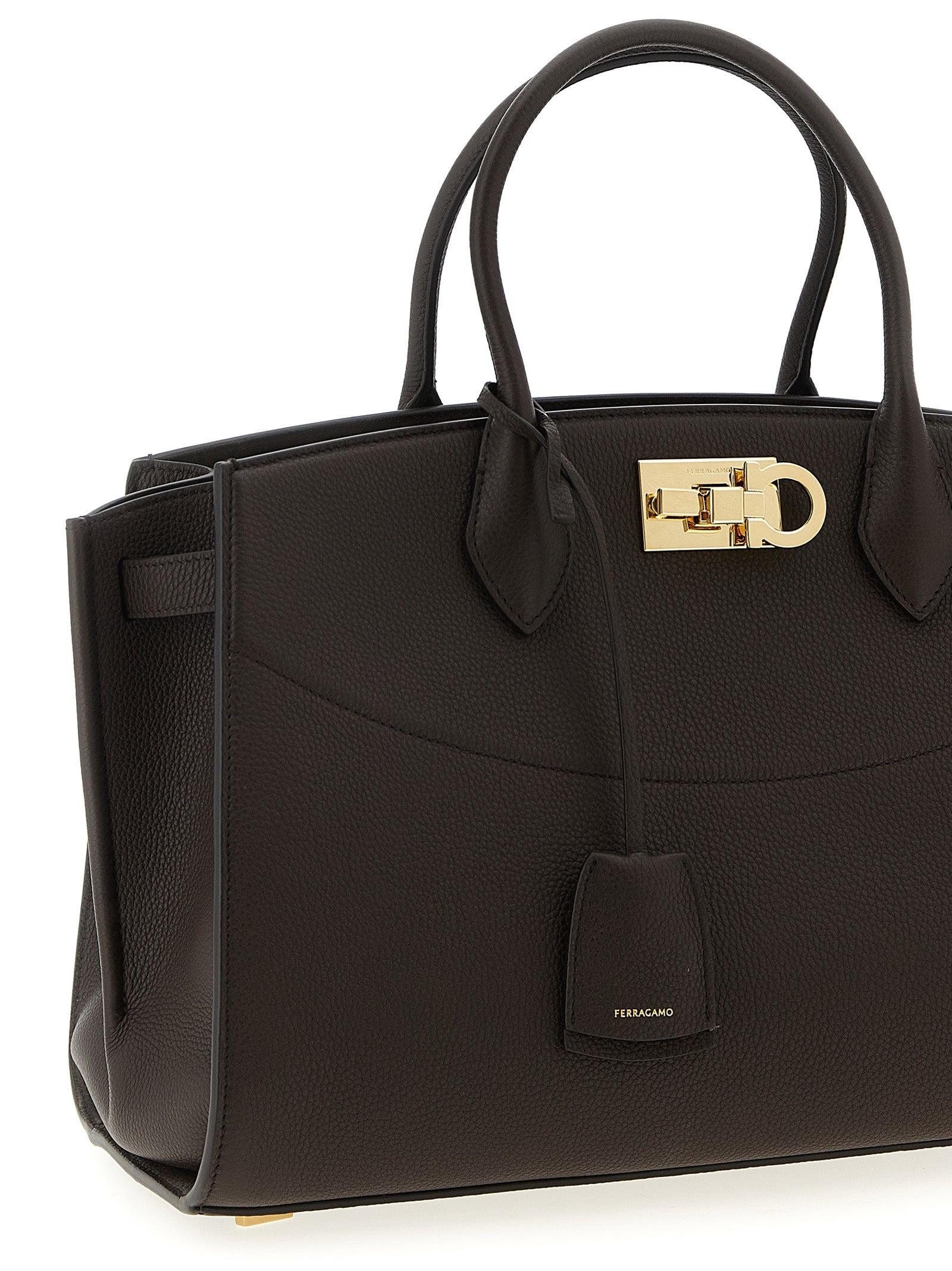 New Ferragamo Studio Soft (L) Hand Bags Brown - 3