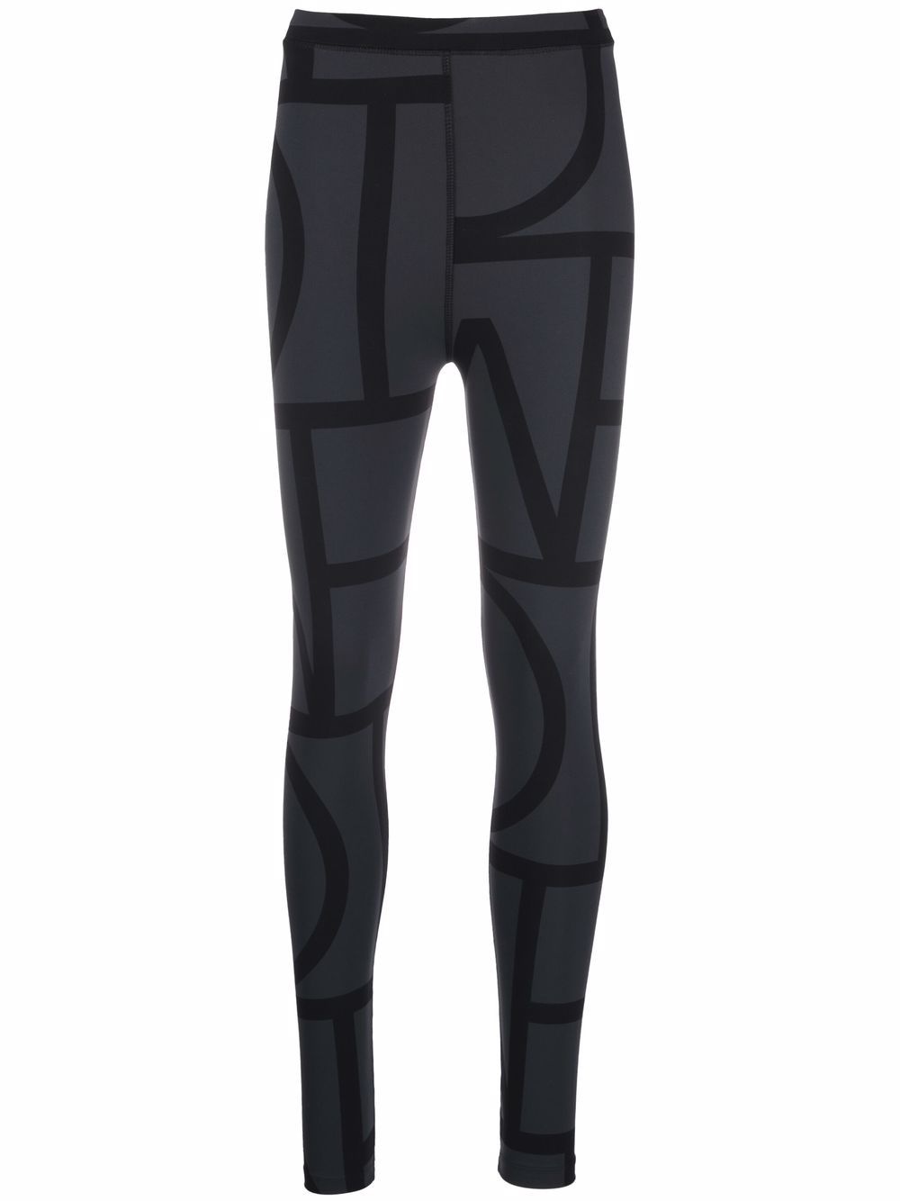 two-tone graphic-print leggings - 1