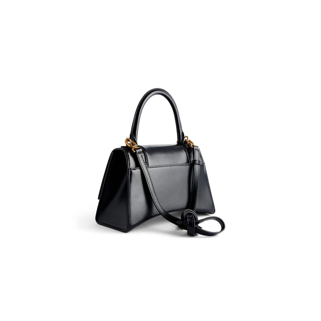 Women's Hourglass Small Handbag Box in Black - 3