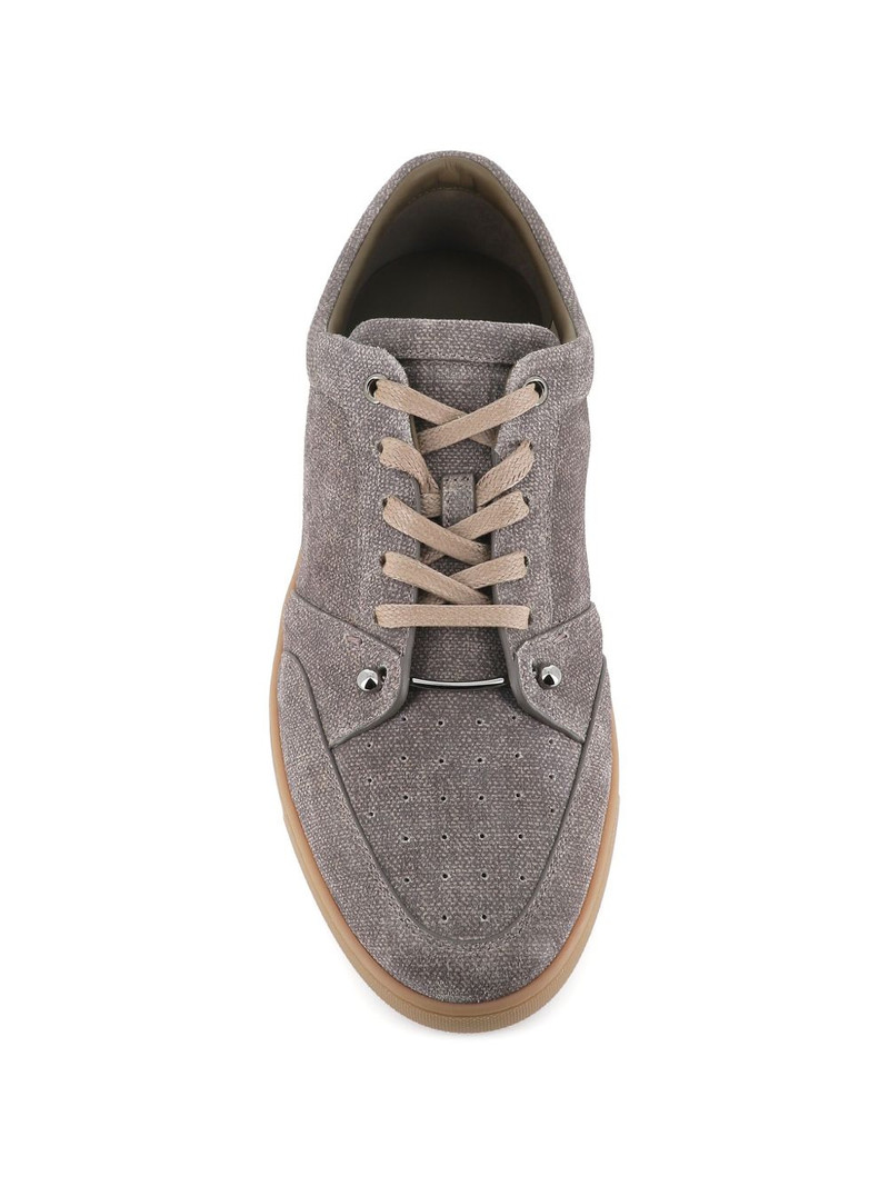 Christian Louboutin perforated suede sneakers outlook