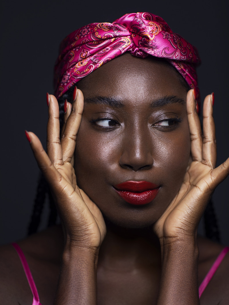 A+O X SLIP SILK HAIR WRAP 4