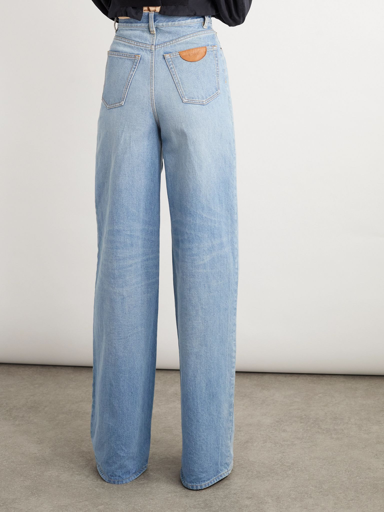 High-rise wide-leg jeans Blue - 4