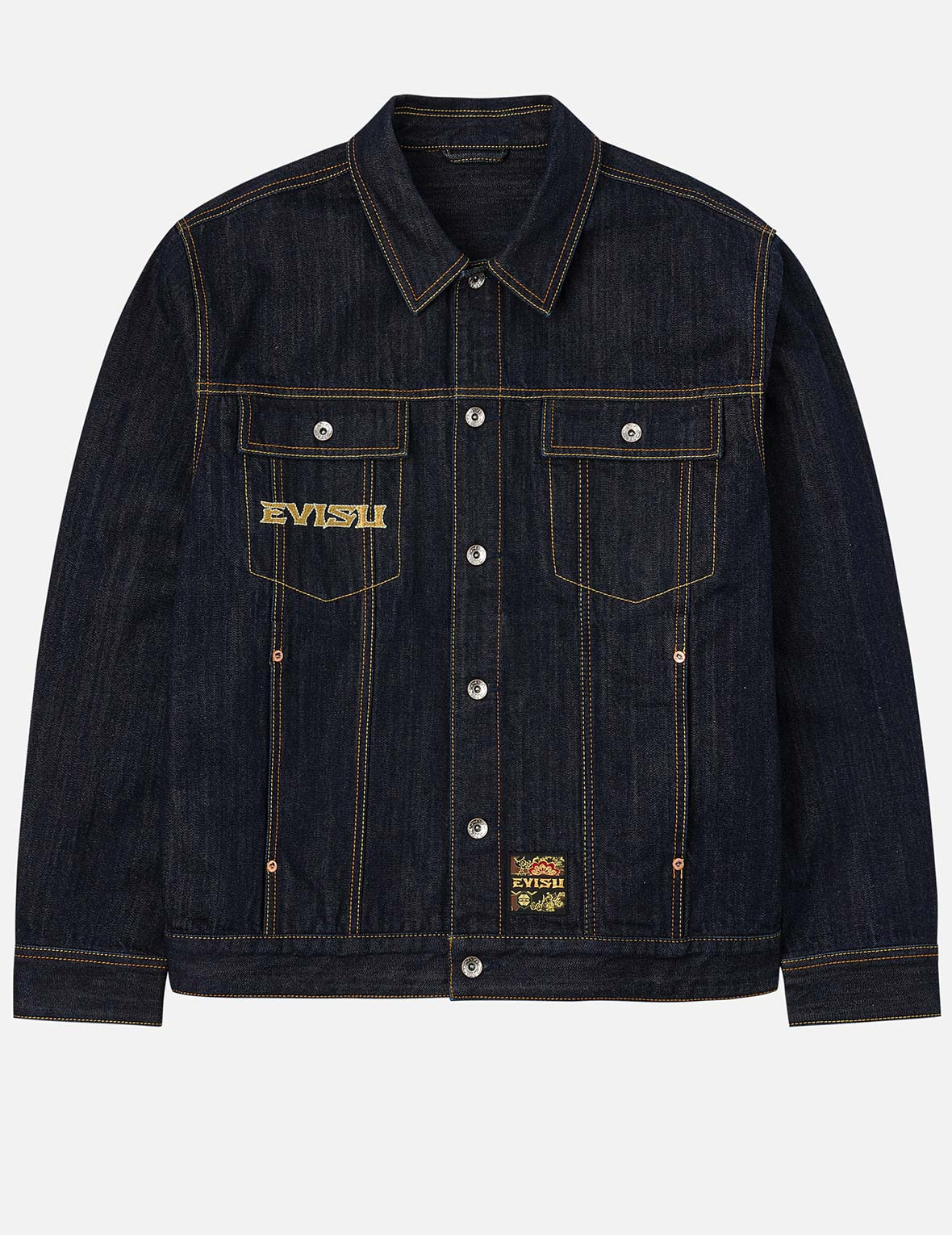 Grateful Crane Embroidery Relax Fit Denim Jacket - 4