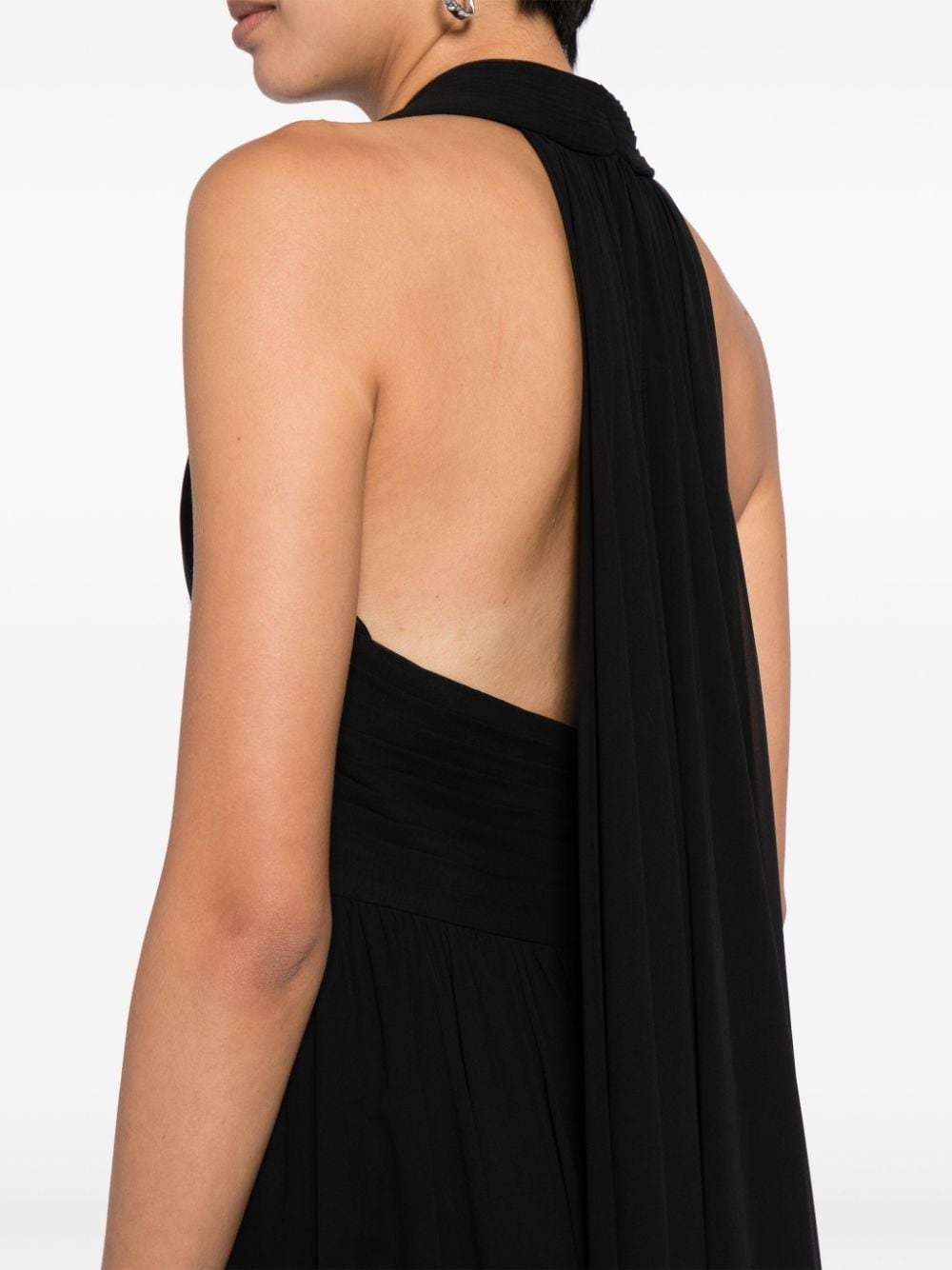 V-neck silk minidress - 5