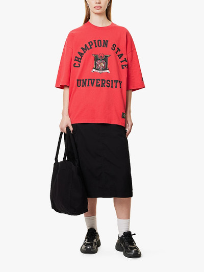 Champion Text-print relaxed-fit cotton-blend jersey T-shirt outlook