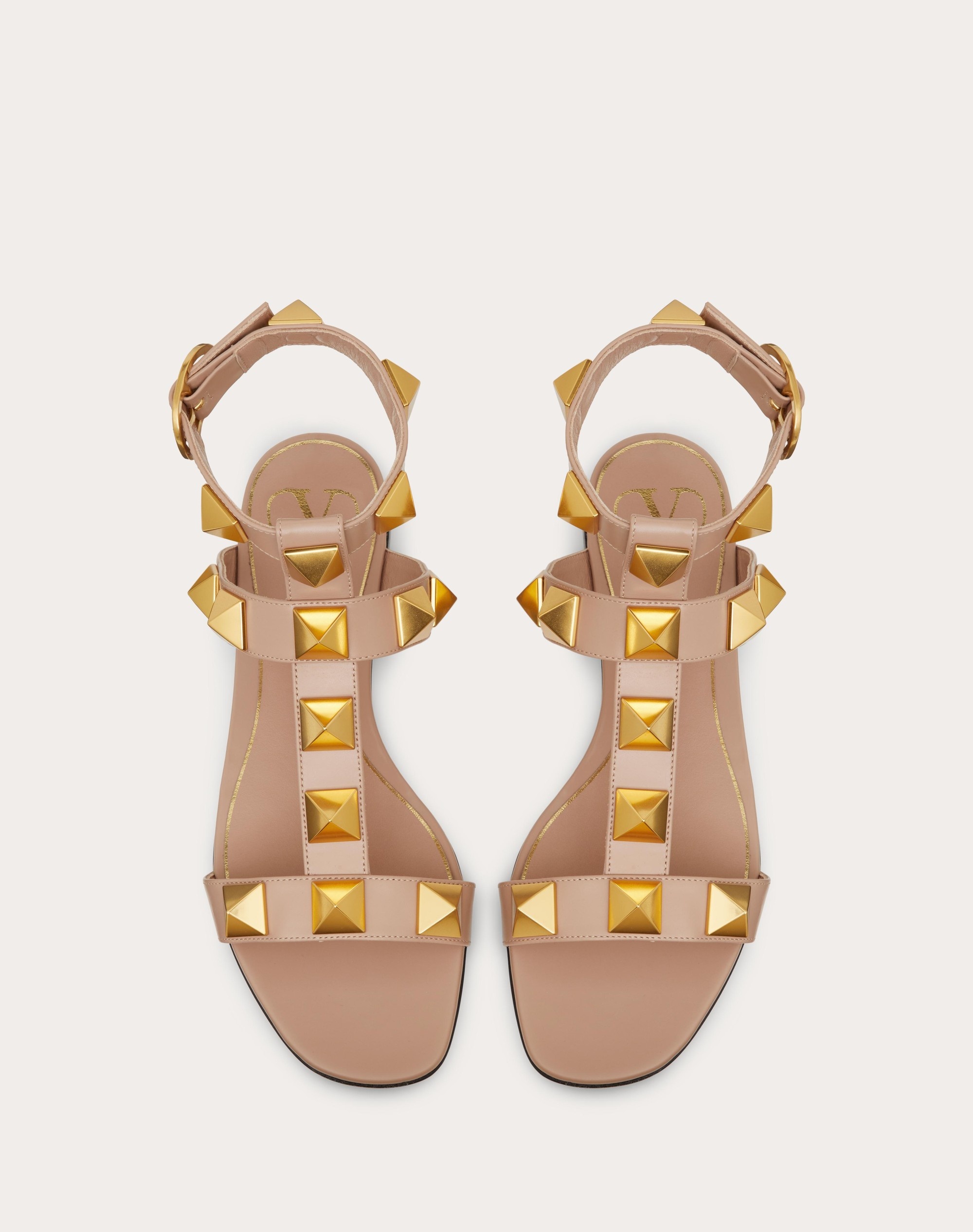 ROMAN STUD FLAT CALFSKIN SANDAL - 4