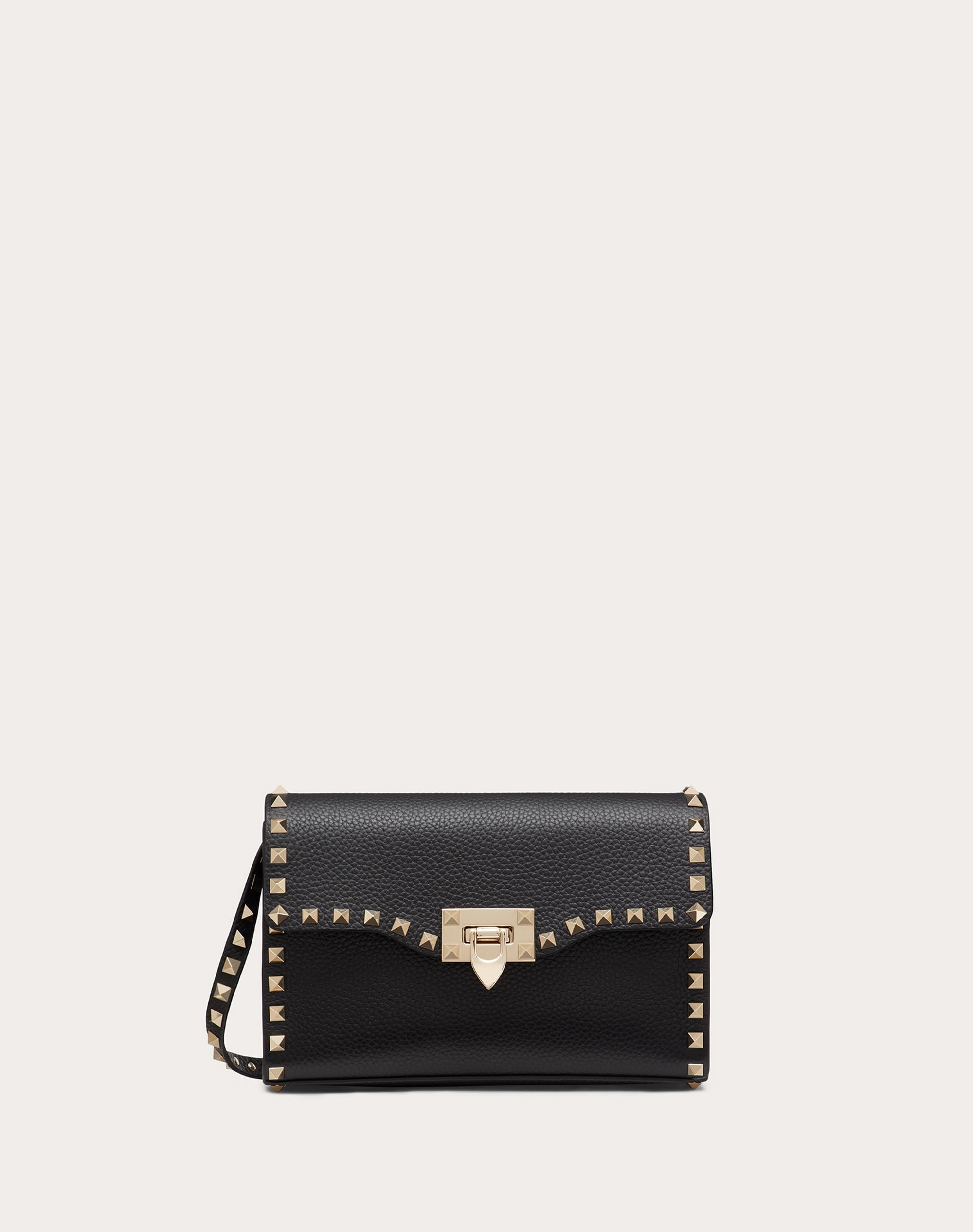 Small Rockstud Grainy Calfskin Crossbody Bag - 1