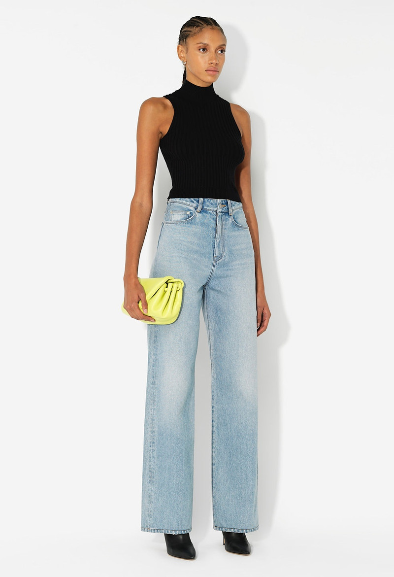 John Elliott SILK COTTON RIB MOCK NECK TOP outlook