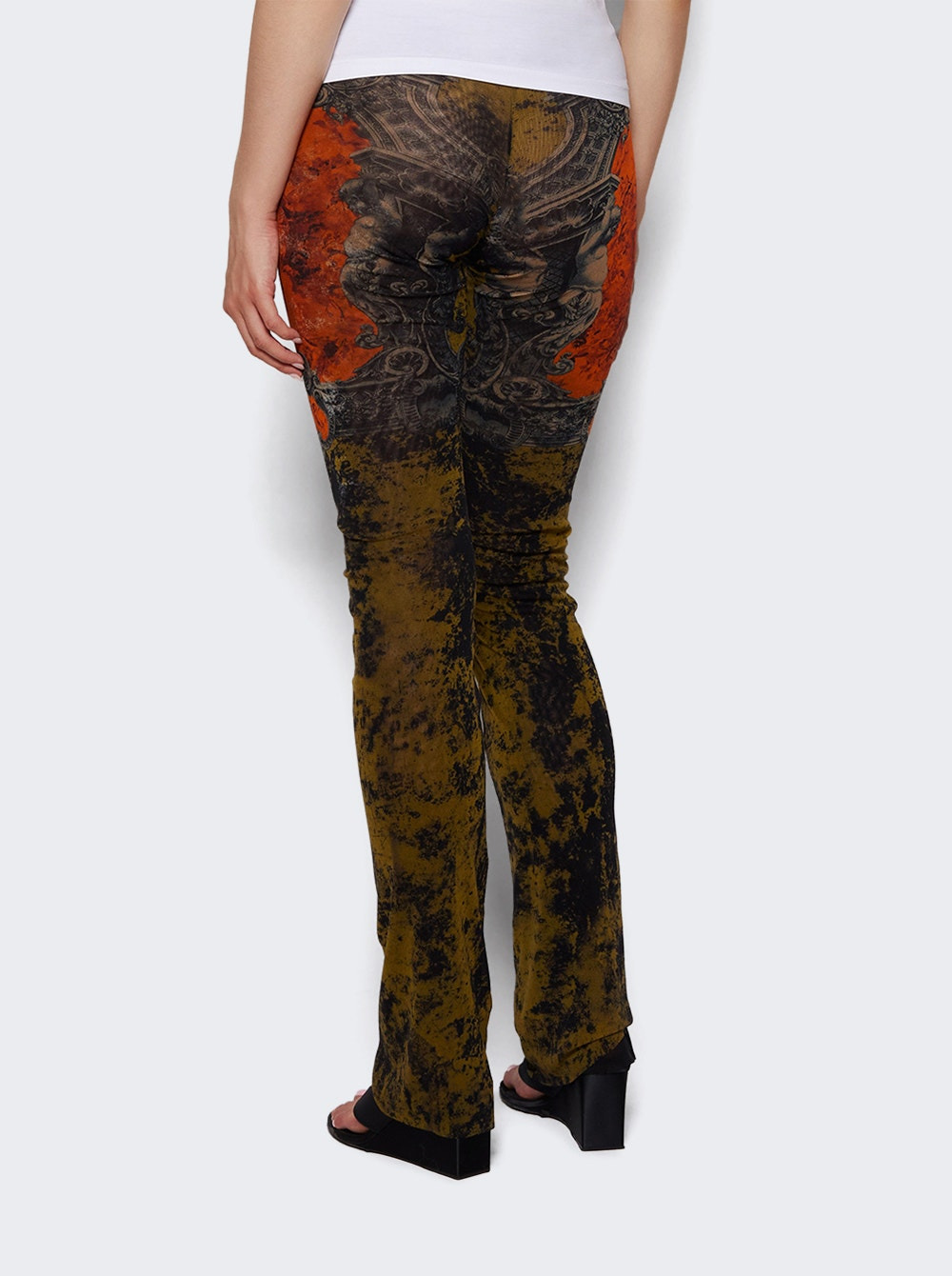 Mesh Trouser Khaki Médaillon Print - 4