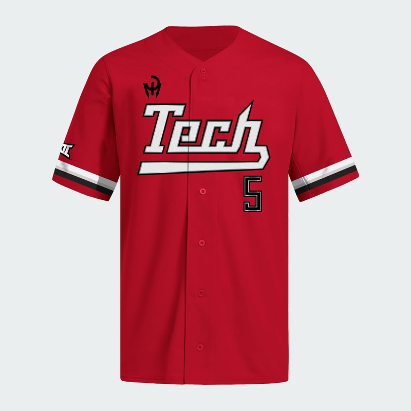 Texas Tech x Mahomes Full Button Jersey 1