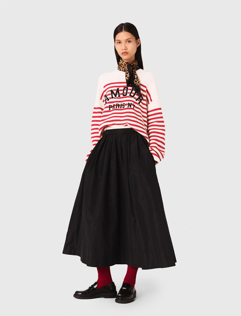 maje Long skirt with contrast waistband outlook