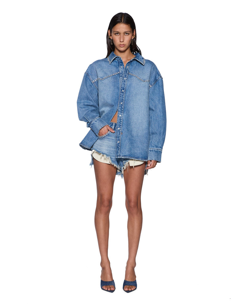 Ksubi OVERSIZED DENIM LS SHIRT MAVERIK KRYSTAL outlook