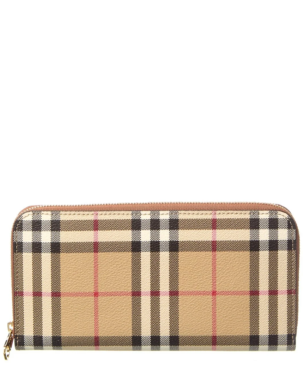 Burberry Check E-Canvas Zip Around Wallet - 1