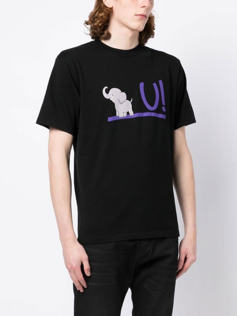 cartoon-print crew-neck T-shirt - 3