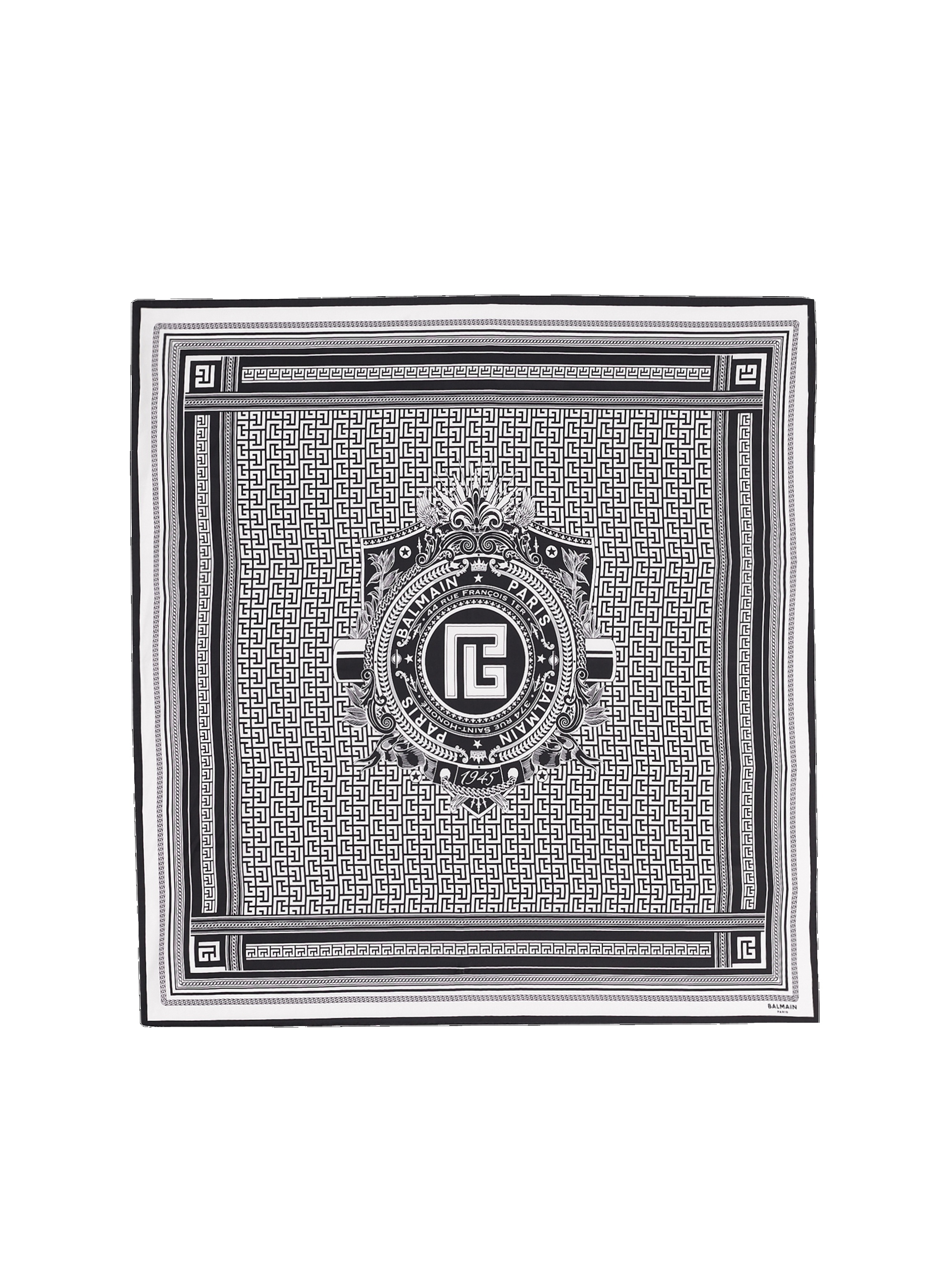 Silk scarf with Balmain monogram - 1