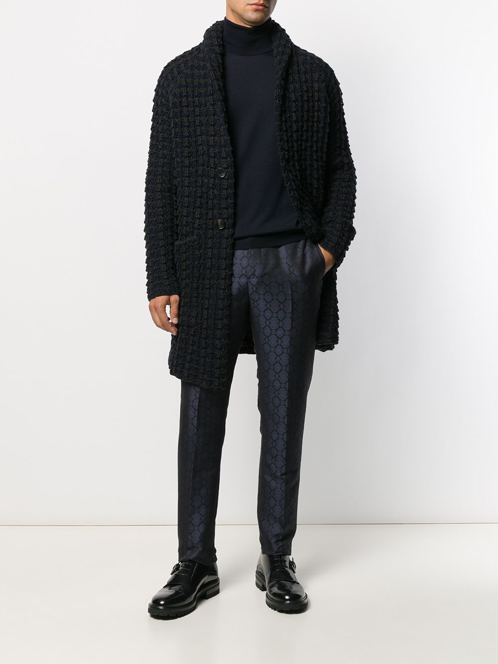 turtle-neck fitted top - 2