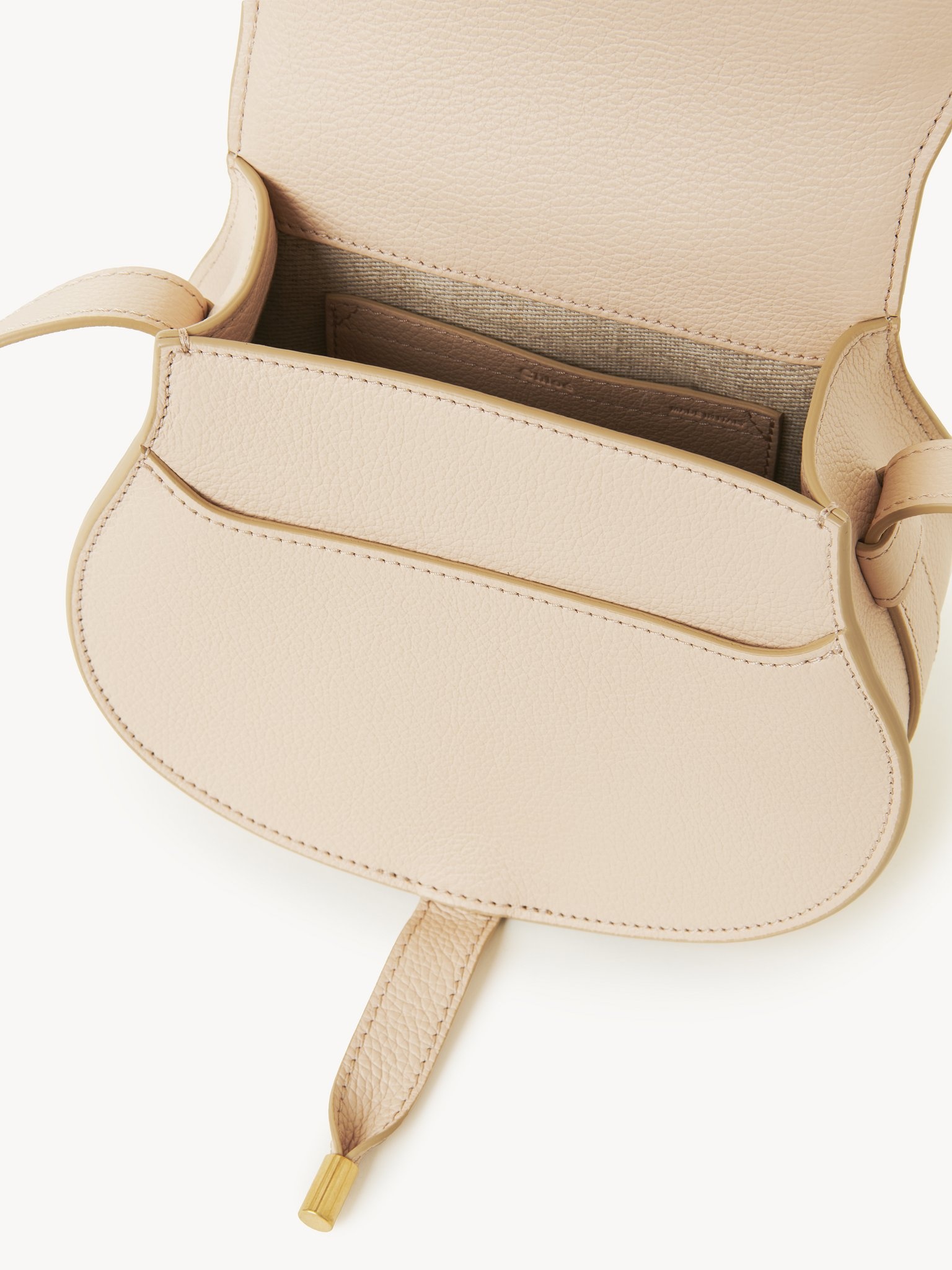 SMALL MARCIE SADDLE BAG IN GRAINED LEATHER - 5