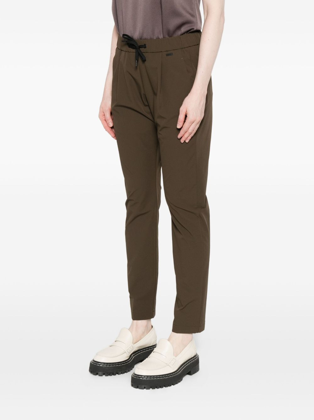 pleated drawstring trousers - 3