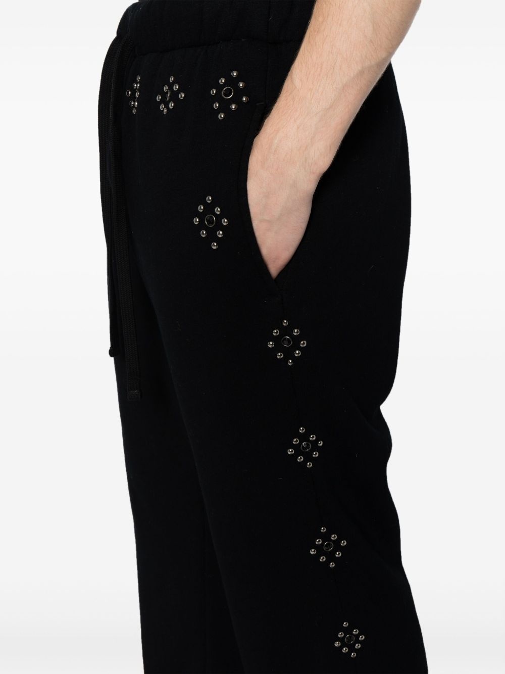 bead-embellished Western-style track pants - 5