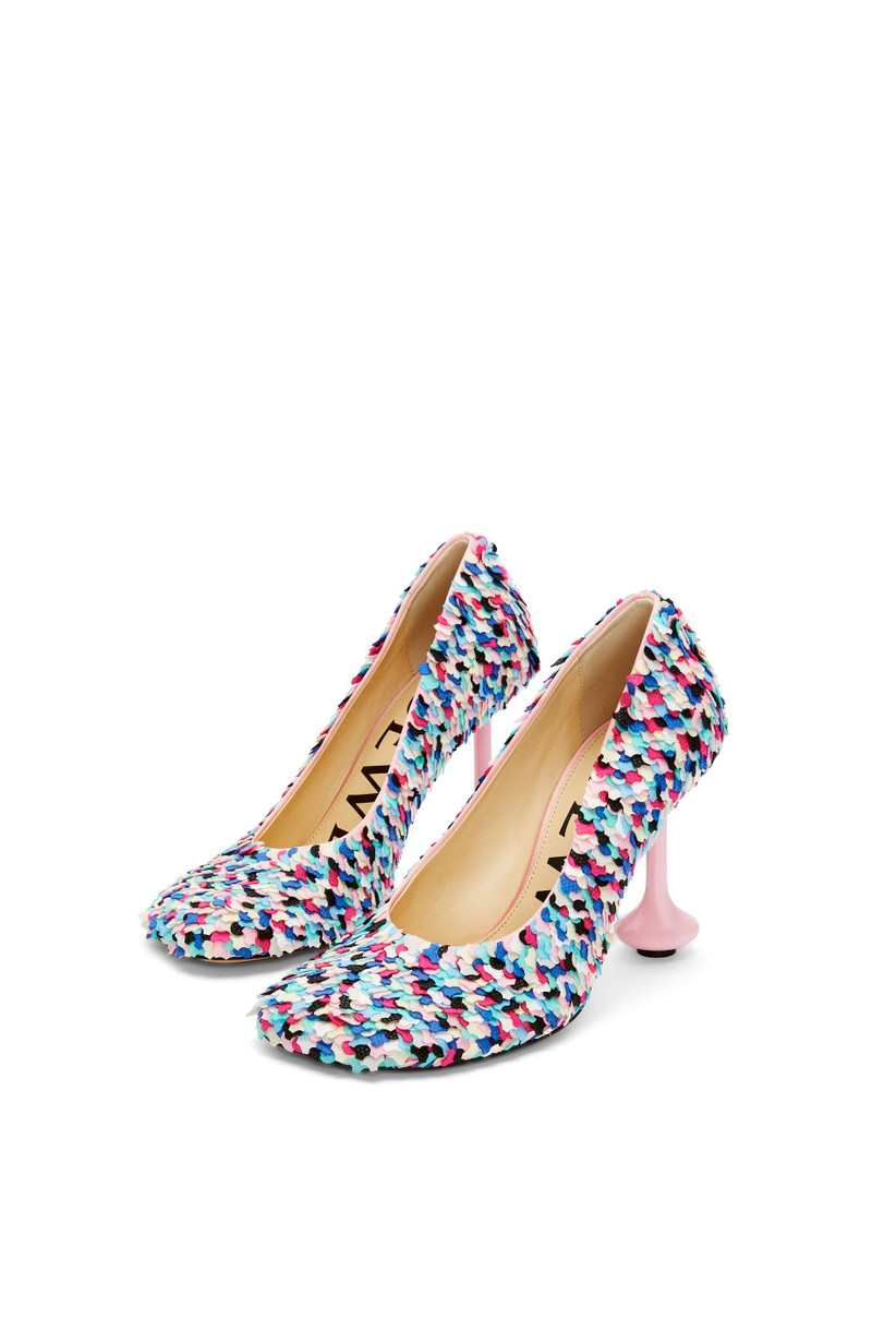 Loewe Toy pump in embroidered satin outlook