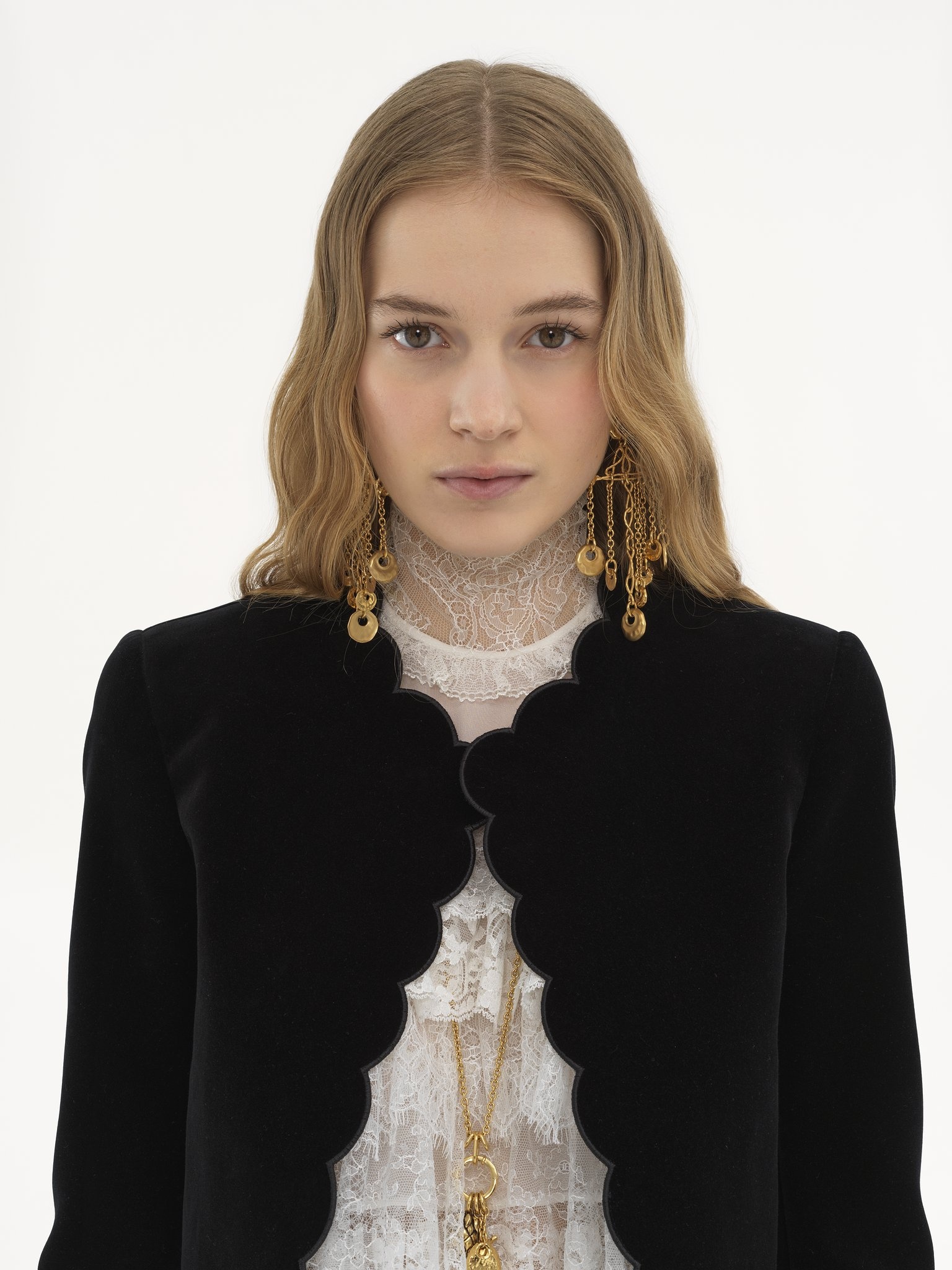 SCALLOPED SPENCER JACKET IN VELVET - 7
