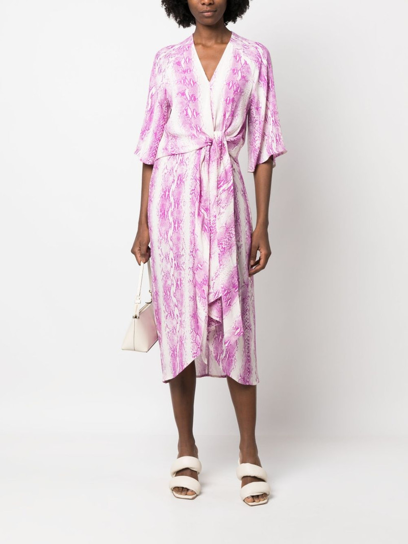 ESSENTIEL ANTWERP Dooler snakeskin-print midi dress outlook