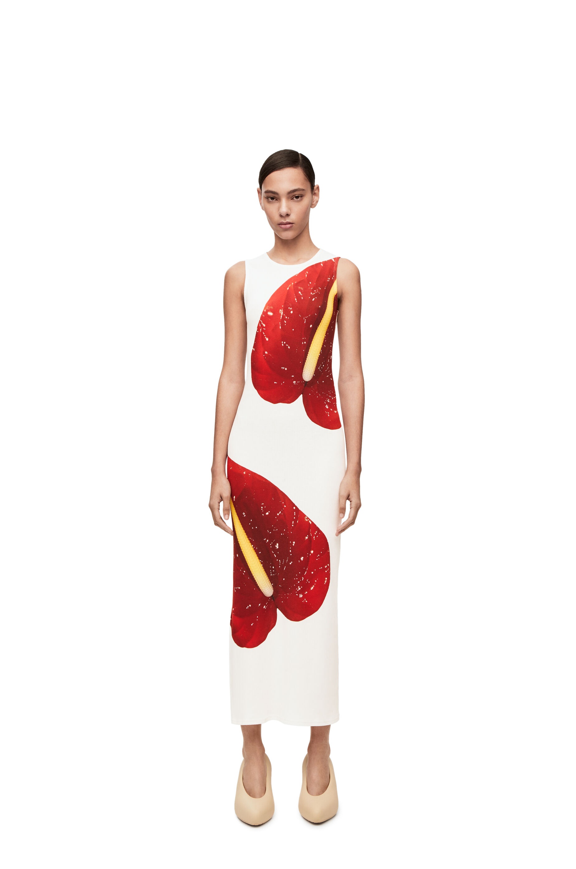 Anthurium tank dress in ribbed cotton jersey - 3