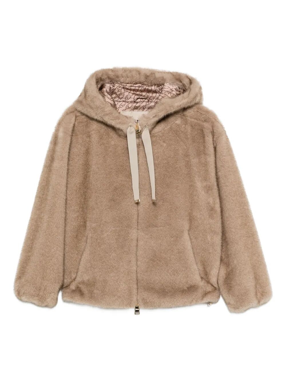 Herno Women "Bomber" Soft Faux Fux Jacket - 4